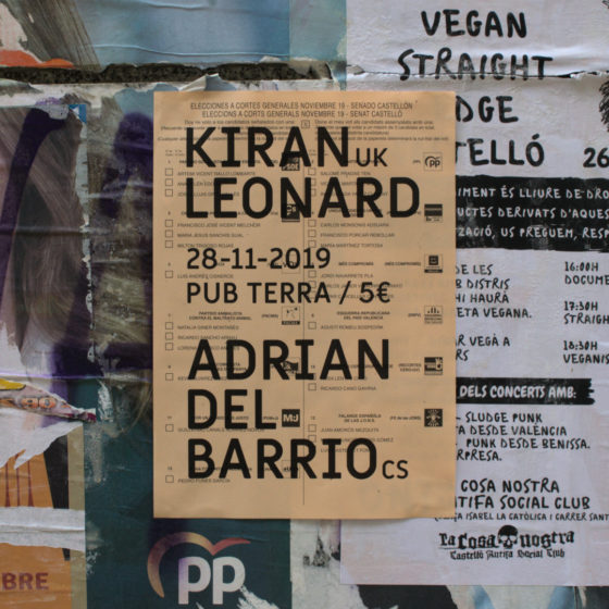 Kiran Leonard and Adrian del Barrio - Poster printed on originals ballot papers - Quico Viciano